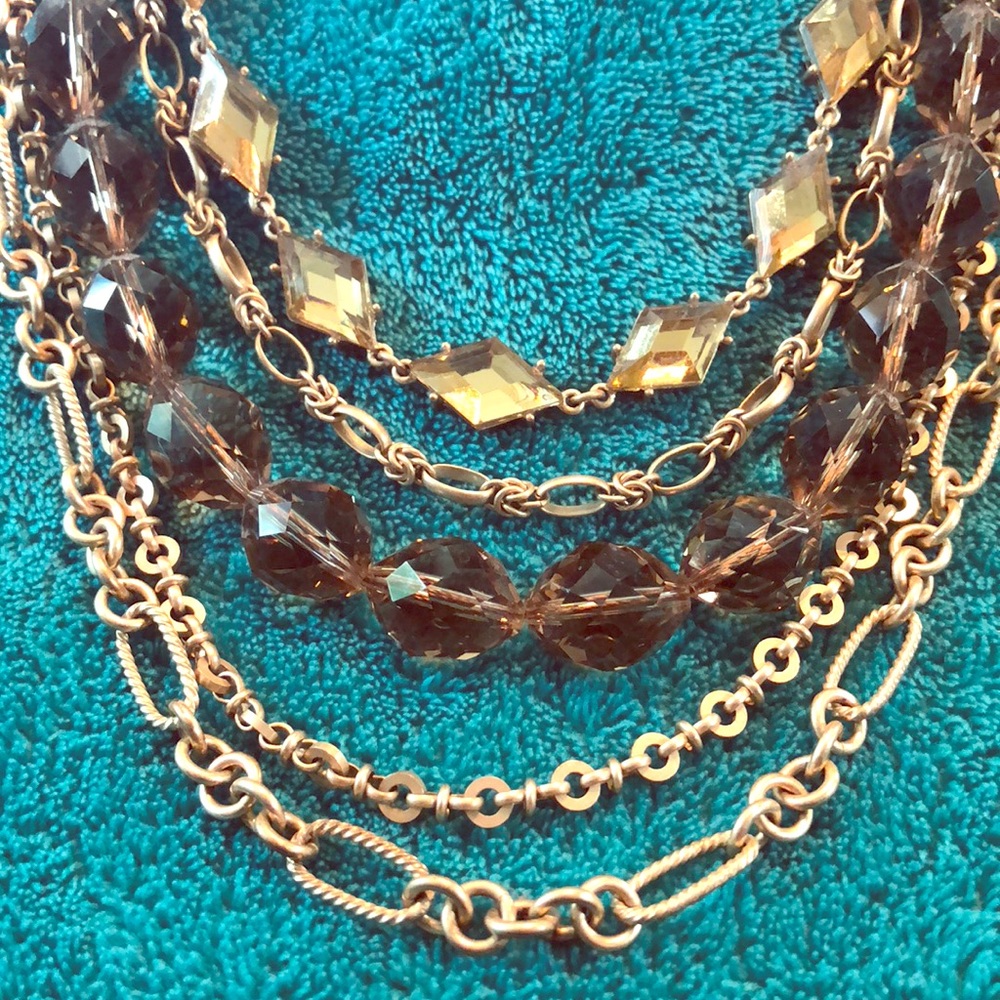 LOFT gold statement chain necklace